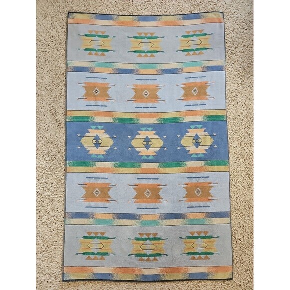 Vintage Royal Terry Beach Towel Southwestern Geometric Desert Pastels Pool Swim - Picture 2 of 16